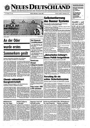 Neues Deutschland Online-Archiv vom 02.04.1969
