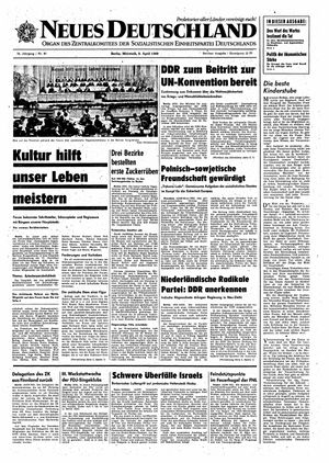 Neues Deutschland Online-Archiv vom 09.04.1969