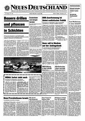 Neues Deutschland Online-Archiv vom 16.04.1969