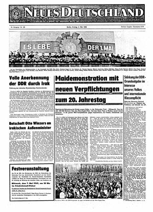 Neues Deutschland Online-Archiv vom 02.05.1969