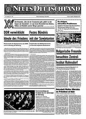 Neues Deutschland Online-Archiv vom 08.05.1969
