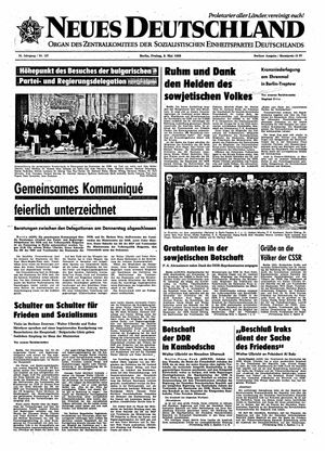 Neues Deutschland Online-Archiv vom 09.05.1969