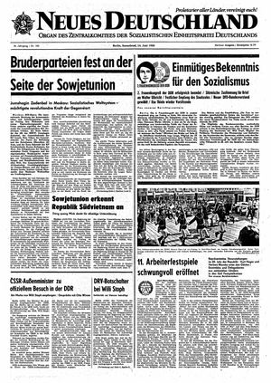 Neues Deutschland Online-Archiv vom 14.06.1969
