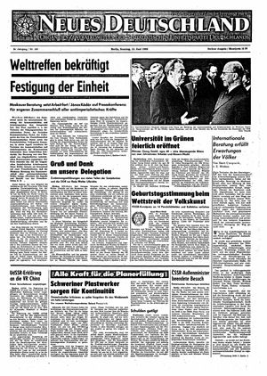 Neues Deutschland Online-Archiv vom 15.06.1969
