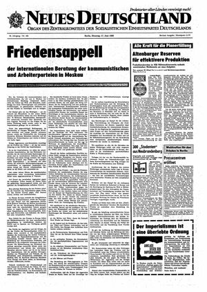 Neues Deutschland Online-Archiv vom 17.06.1969