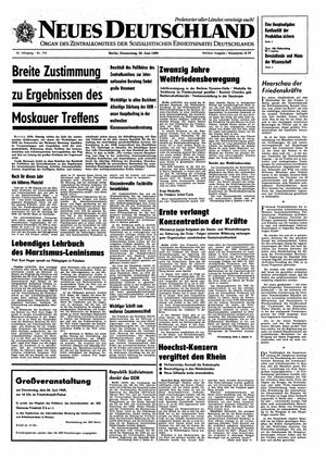 Neues Deutschland Online-Archiv vom 26.06.1969