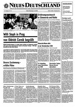 Neues Deutschland Online-Archiv vom 03.07.1969