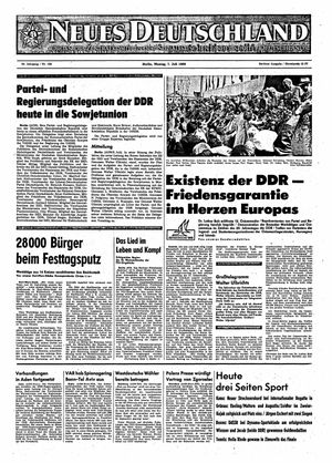Neues Deutschland Online-Archiv vom 07.07.1969