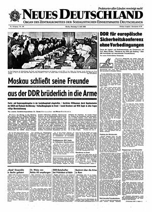Neues Deutschland Online-Archiv vom 08.07.1969
