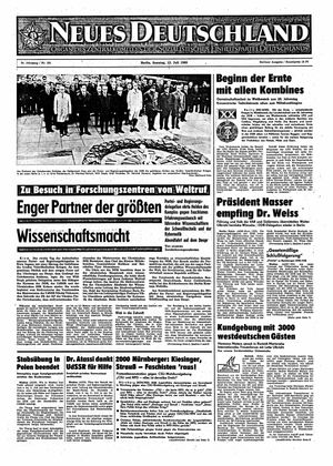 Neues Deutschland Online-Archiv vom 13.07.1969