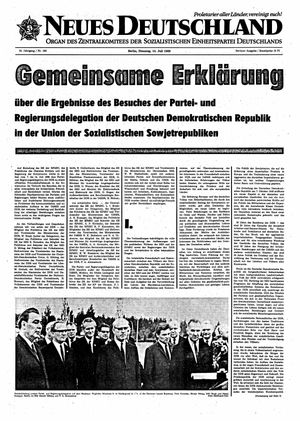 Neues Deutschland Online-Archiv vom 15.07.1969