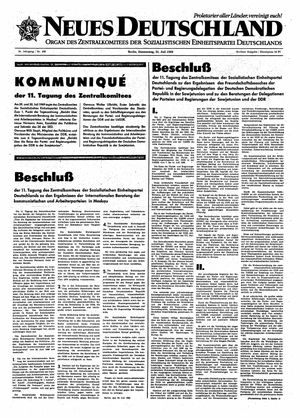 Neues Deutschland Online-Archiv vom 31.07.1969