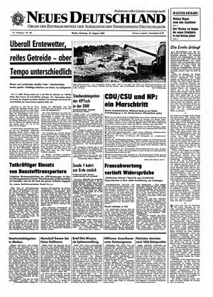 Neues Deutschland Online-Archiv vom 12.08.1969