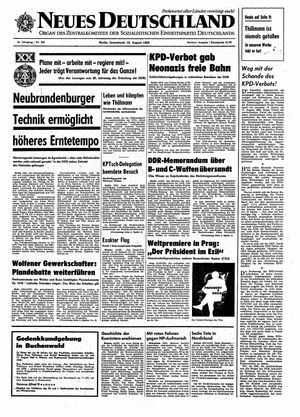 Neues Deutschland Online-Archiv vom 16.08.1969
