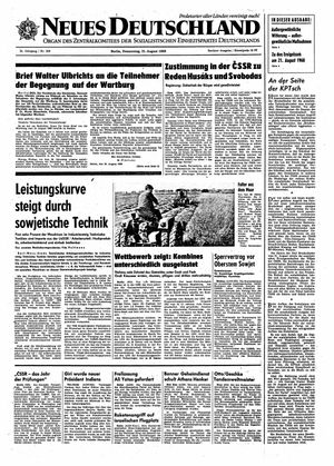 Neues Deutschland Online-Archiv vom 21.08.1969