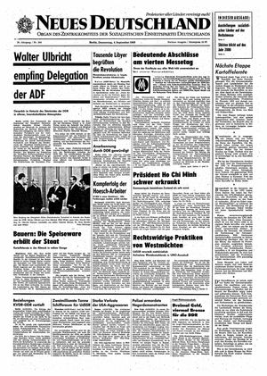 Neues Deutschland Online-Archiv vom 04.09.1969