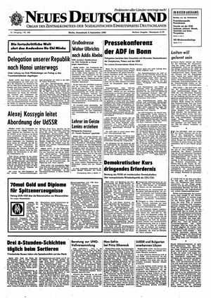 Neues Deutschland Online-Archiv vom 06.09.1969