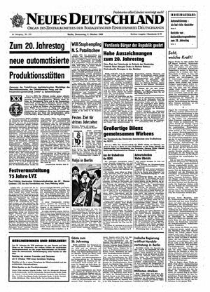 Neues Deutschland Online-Archiv vom 02.10.1969