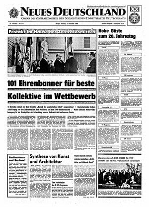 Neues Deutschland Online-Archiv vom 03.10.1969