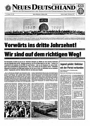 Neues Deutschland Online-Archiv vom 08.10.1969