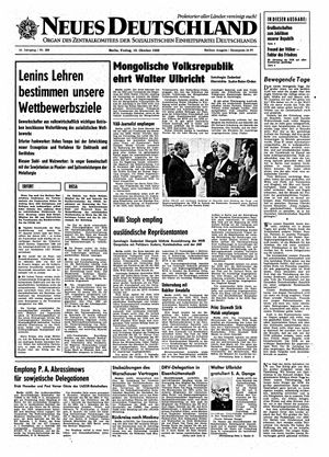 Neues Deutschland Online-Archiv vom 10.10.1969