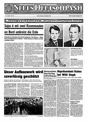 Neues Deutschland Online-Archiv vom 12.10.1969