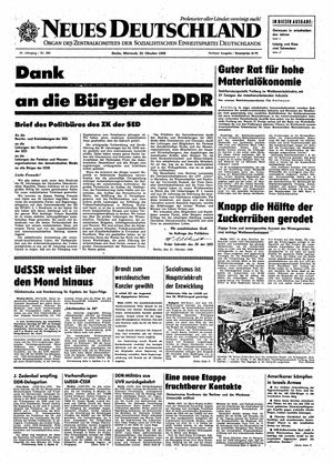 Neues Deutschland Online-Archiv vom 22.10.1969