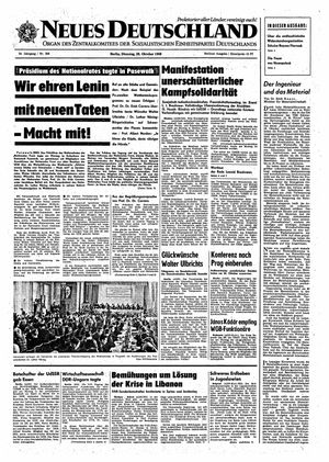 Neues Deutschland Online-Archiv vom 28.10.1969