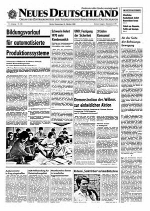 Neues Deutschland Online-Archiv vom 30.10.1969