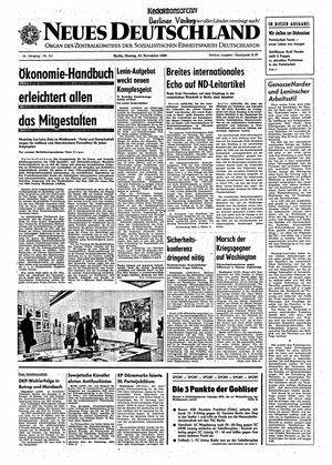 Neues Deutschland Online-Archiv on Nov 10, 1969
