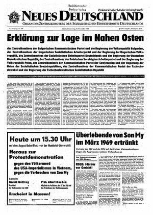 Neues Deutschland Online-Archiv vom 27.11.1969