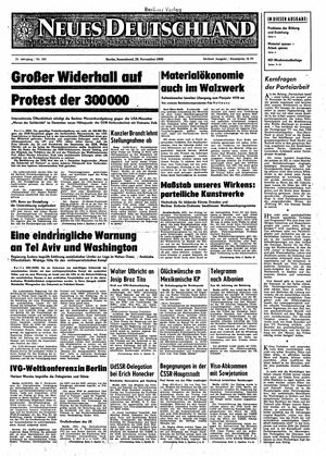 Neues Deutschland Online-Archiv vom 29.11.1969