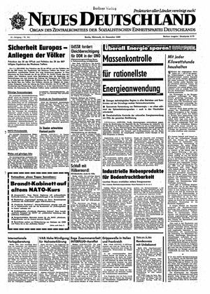 Neues Deutschland Online-Archiv vom 10.12.1969