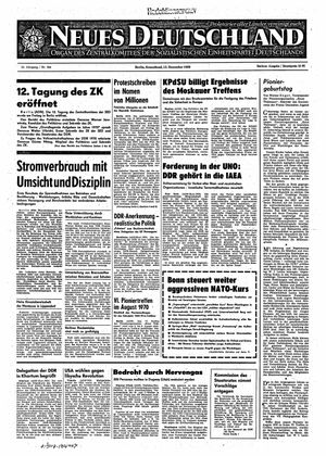 Neues Deutschland Online-Archiv vom 13.12.1969