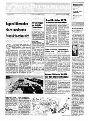 Neues Deutschland Online-Archiv vom 04.01.1970