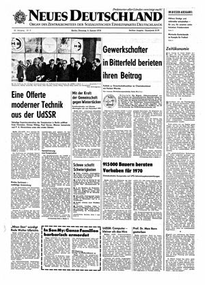 Neues Deutschland Online-Archiv vom 06.01.1970
