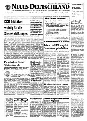 Neues Deutschland Online-Archiv on Jan 14, 1970
