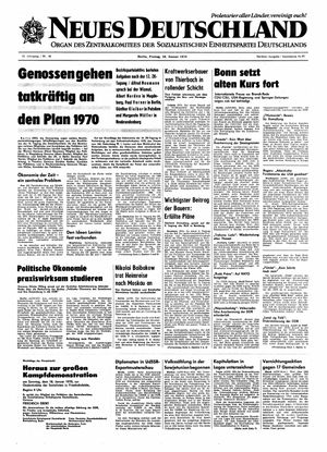 Neues Deutschland Online-Archiv vom 16.01.1970