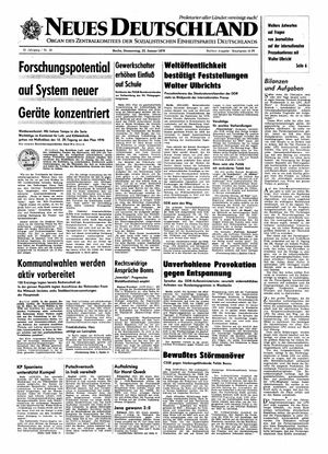 Neues Deutschland Online-Archiv vom 22.01.1970