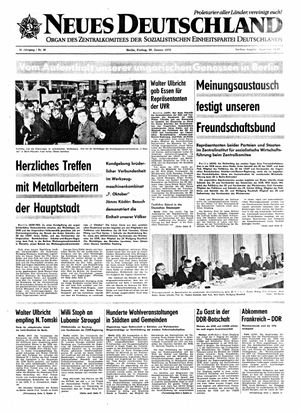Neues Deutschland Online-Archiv vom 30.01.1970