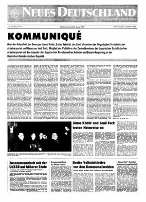 Neues Deutschland Online-Archiv vom 31.01.1970