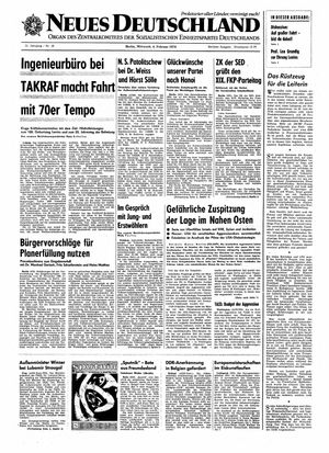 Neues Deutschland Online-Archiv vom 04.02.1970