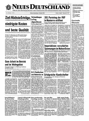 Neues Deutschland Online-Archiv vom 05.02.1970