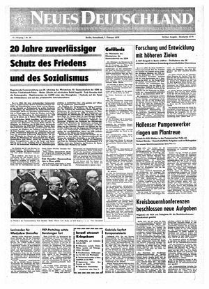 Neues Deutschland Online-Archiv vom 07.02.1970