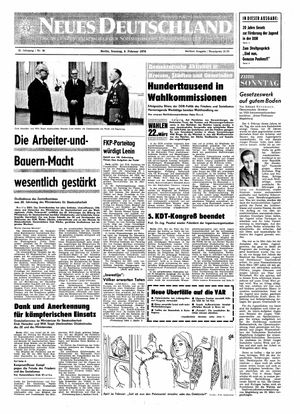 Neues Deutschland Online-Archiv vom 08.02.1970
