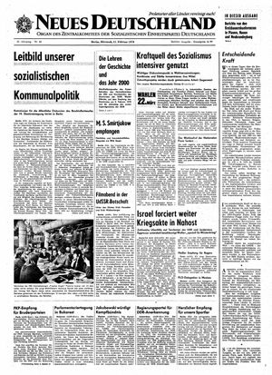 Neues Deutschland Online-Archiv vom 11.02.1970