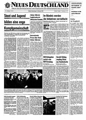 Neues Deutschland Online-Archiv vom 12.02.1970