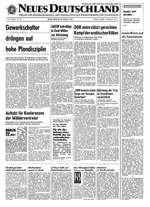 Neues Deutschland Online-Archiv vom 18.02.1970