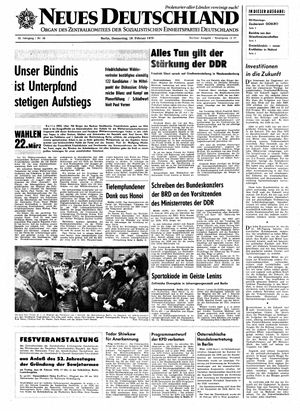 Neues Deutschland Online-Archiv vom 19.02.1970