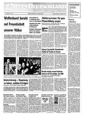 Neues Deutschland Online-Archiv vom 21.02.1970